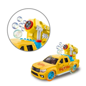  ماشین کنترلی شارژی حباب ساز زرد Remote Control Bubble Toy Car 2.4G -اسباب بازی